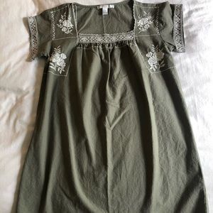 embroidered sheath dress